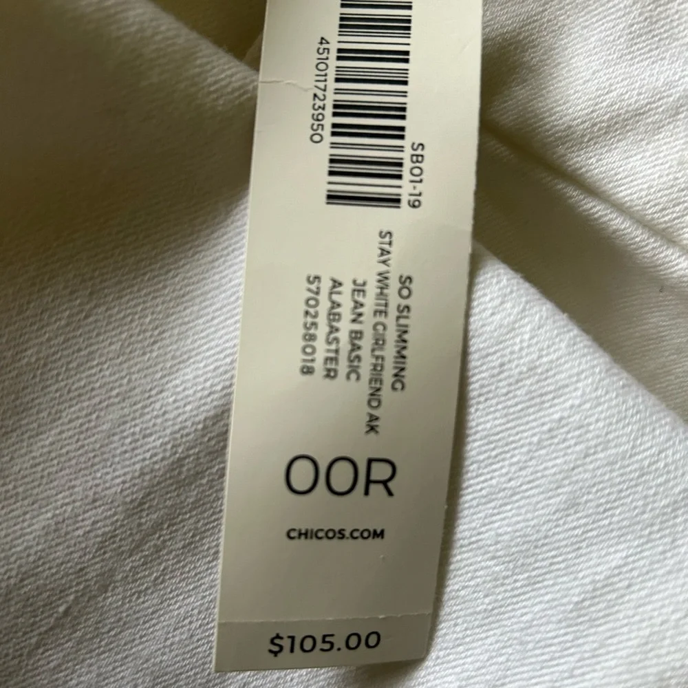 New with tags Chico's girlfriend white jean size 00 or 2-4 - Picture 9 of 9